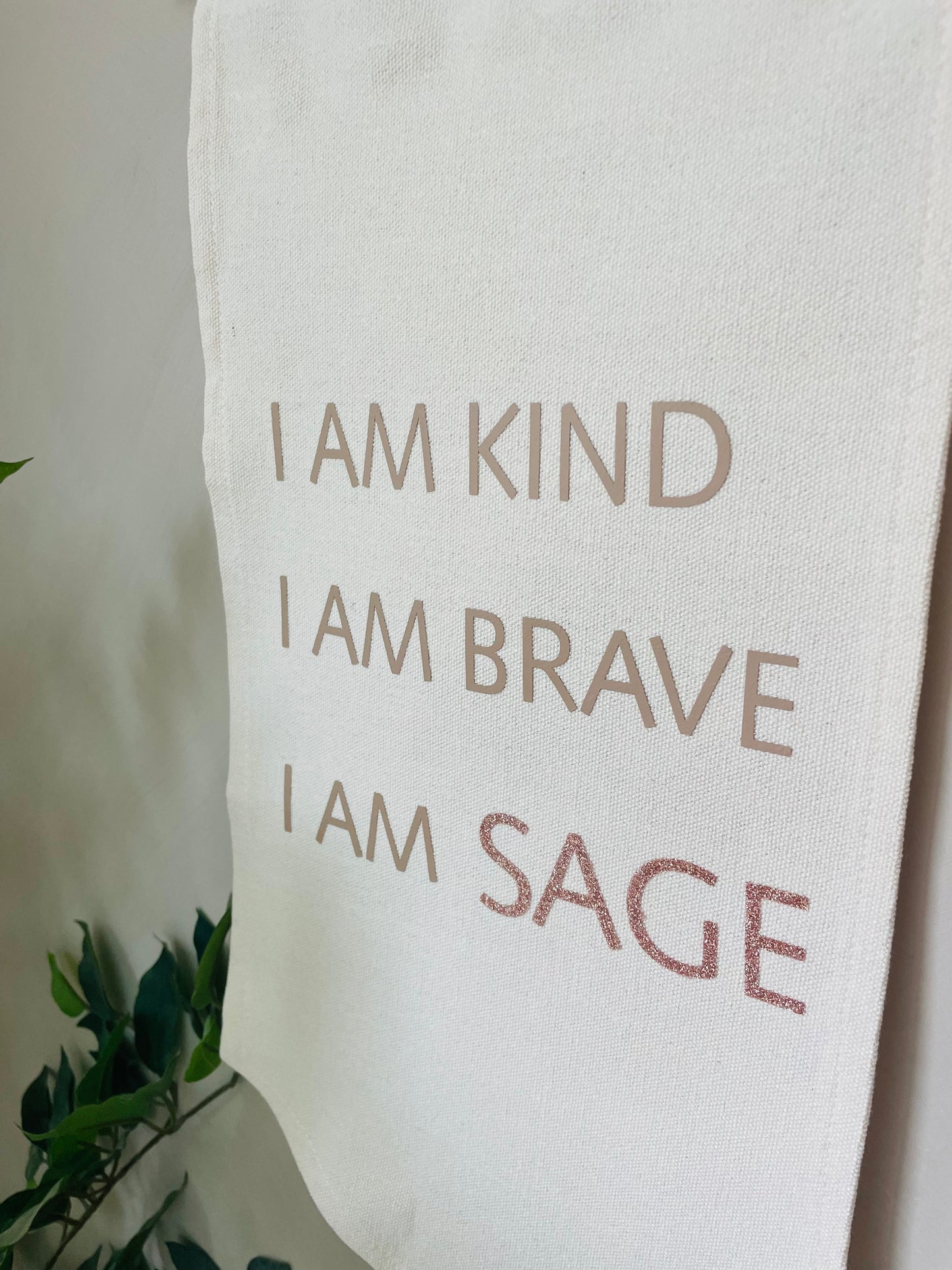 affirmation cotton wall hanging