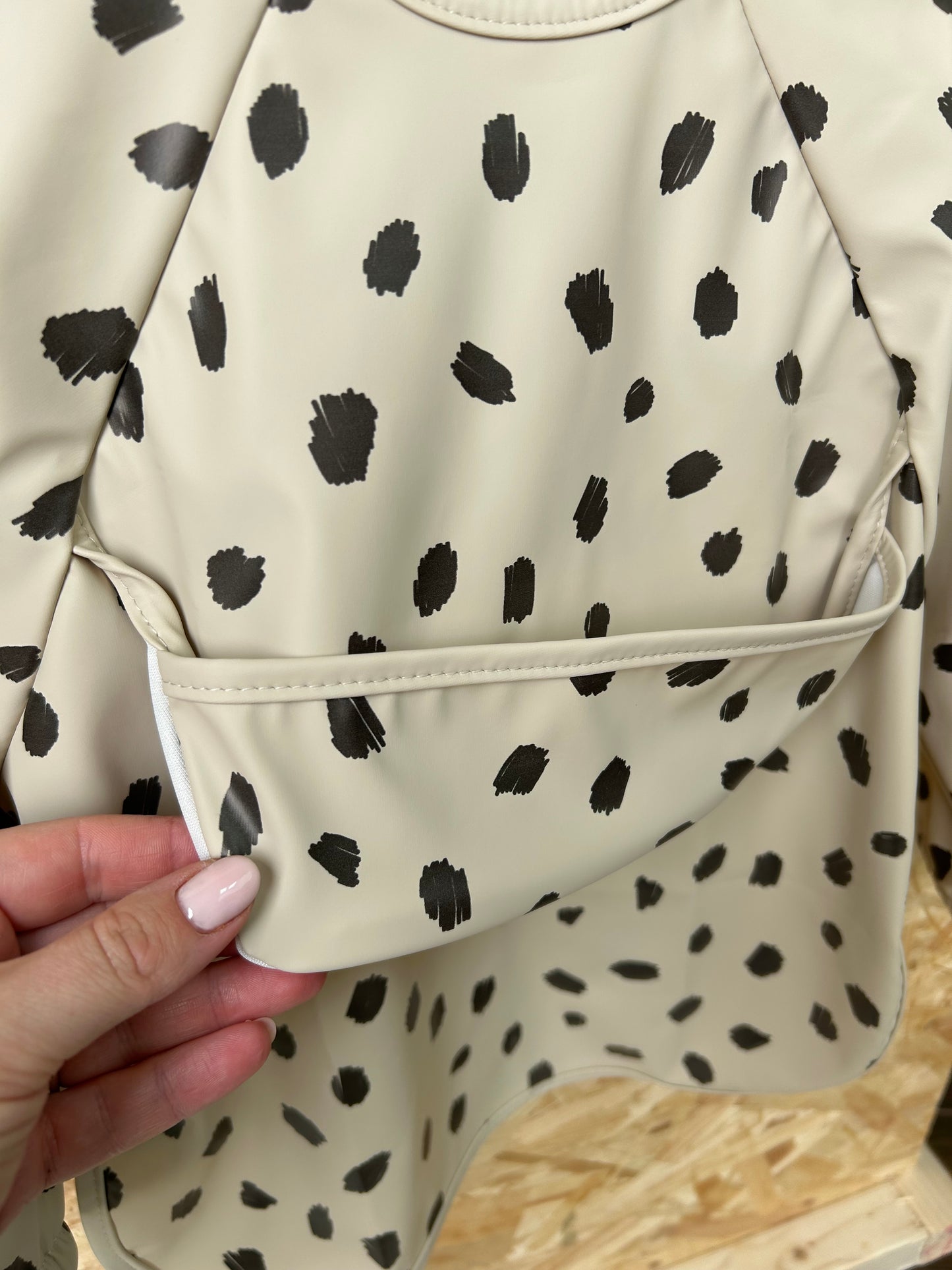 waterproof dotty coverall bib with arms