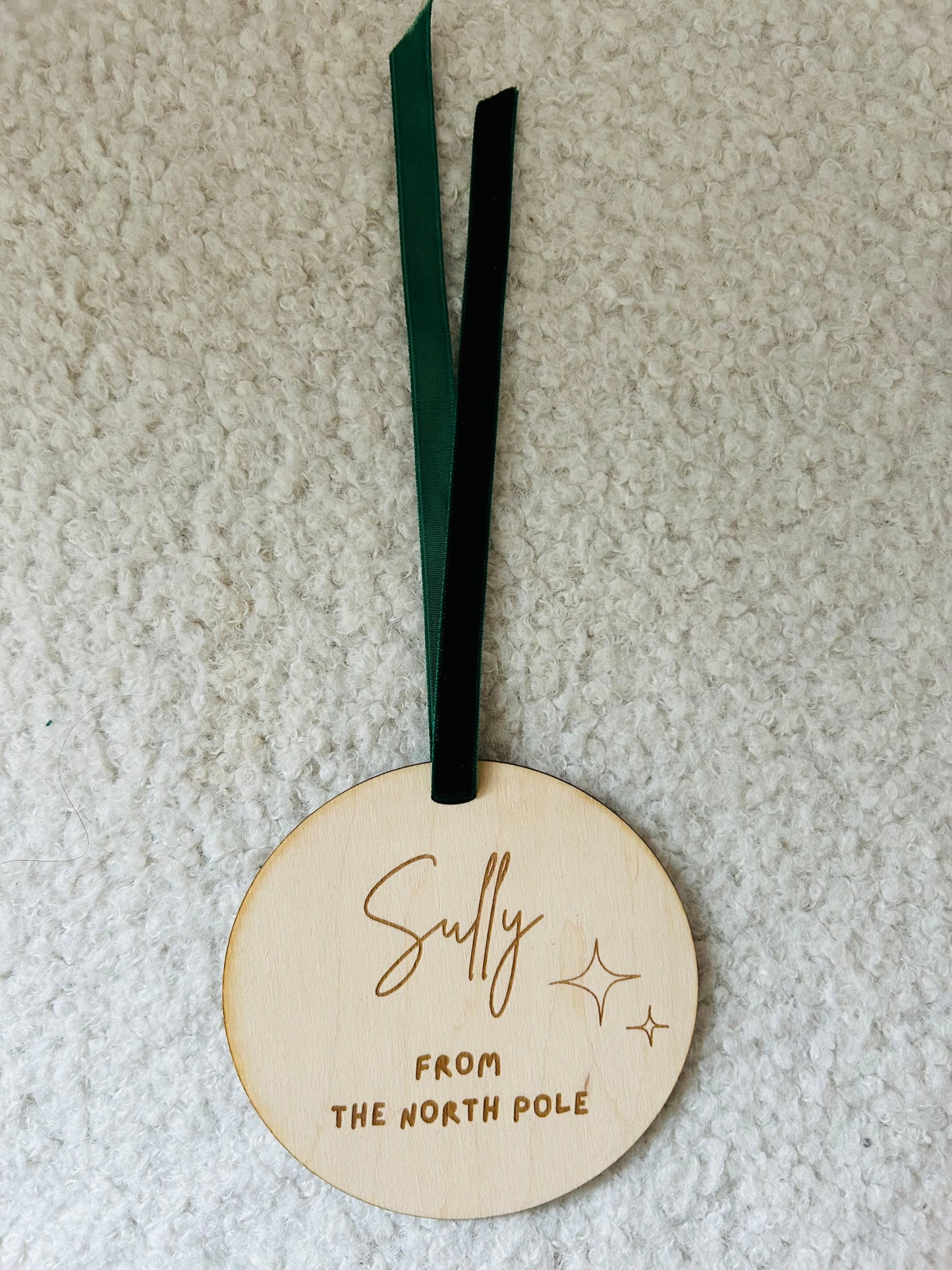 Wooden name tag