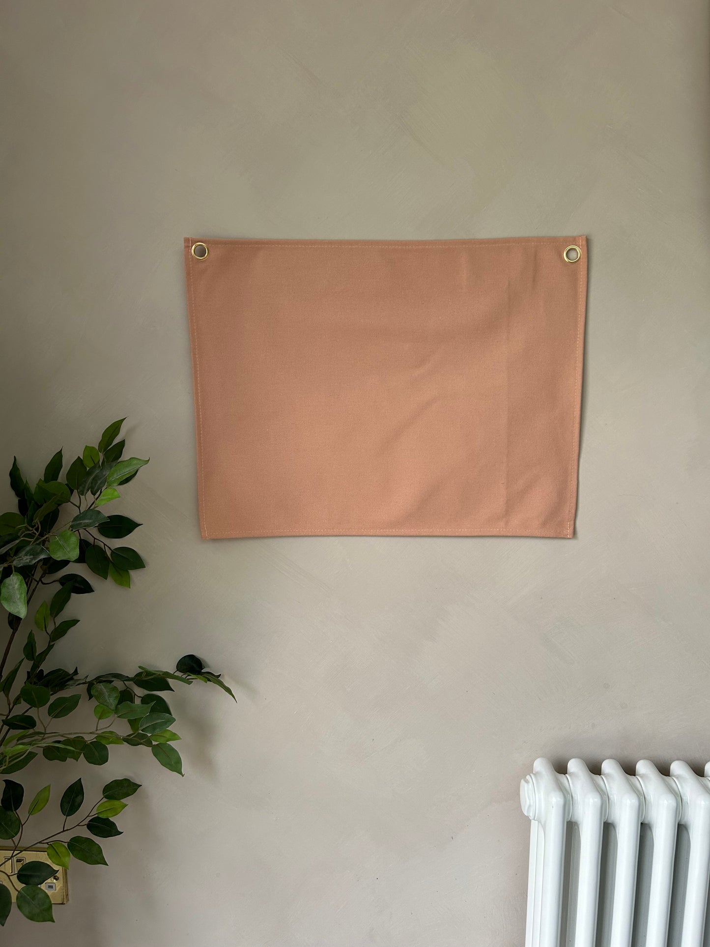 dusty pink wall flag