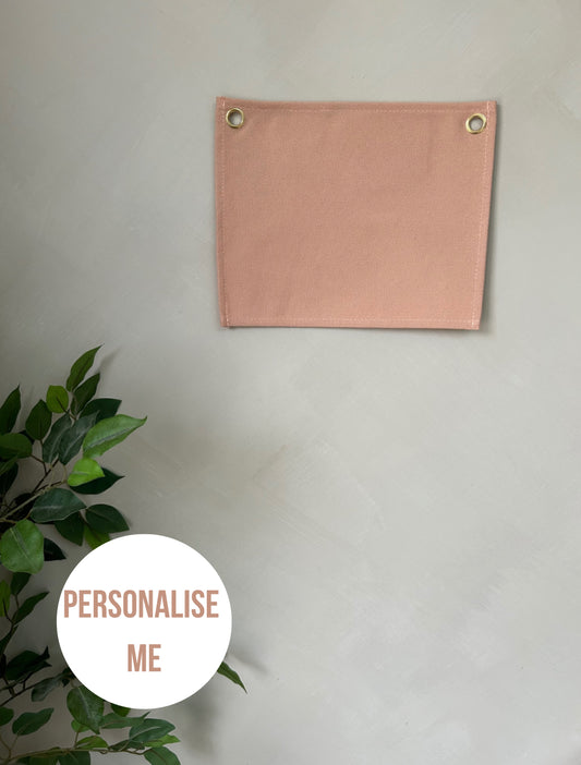 dusty pink wall flag