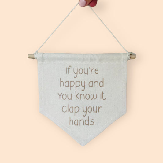 if you are happy and you know it wall hanging
