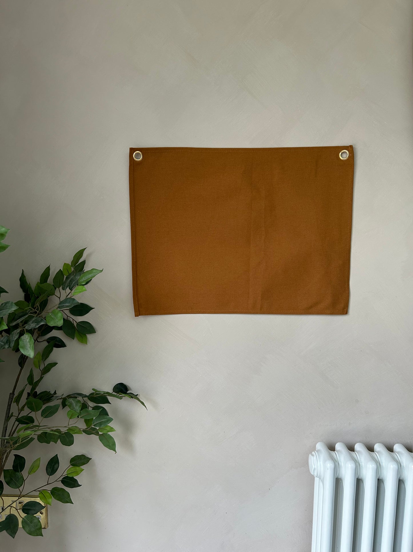 toffee brown wall flag 