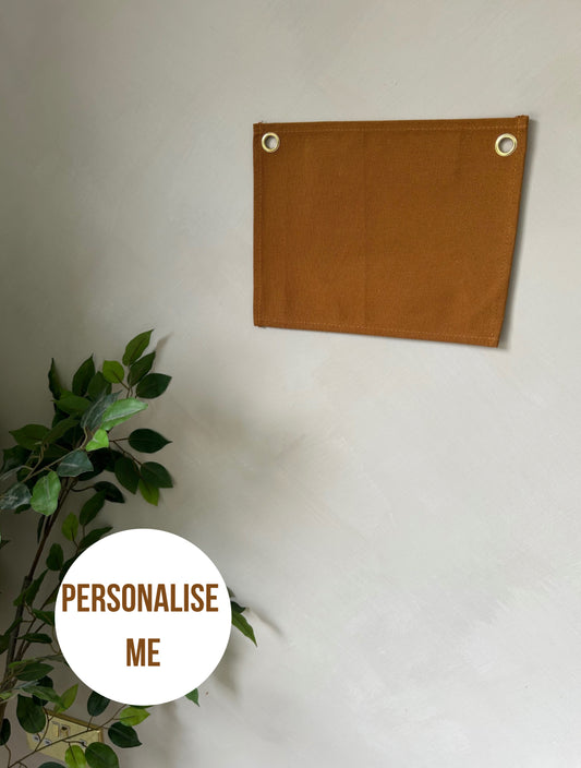 toffee brown wall flag 