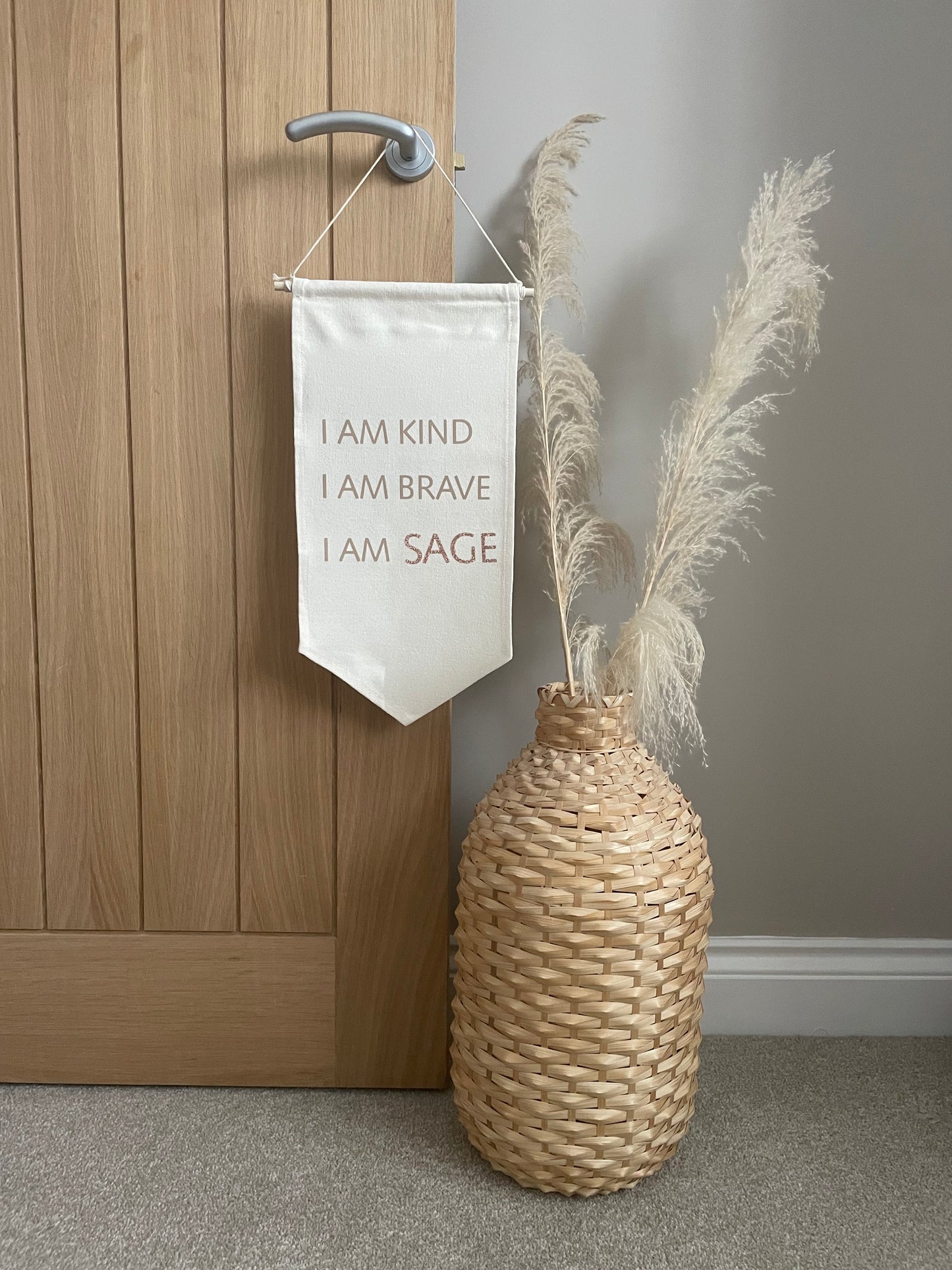 affirmation cotton wall hanging