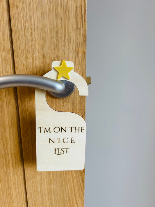 I’m on the nice list sign