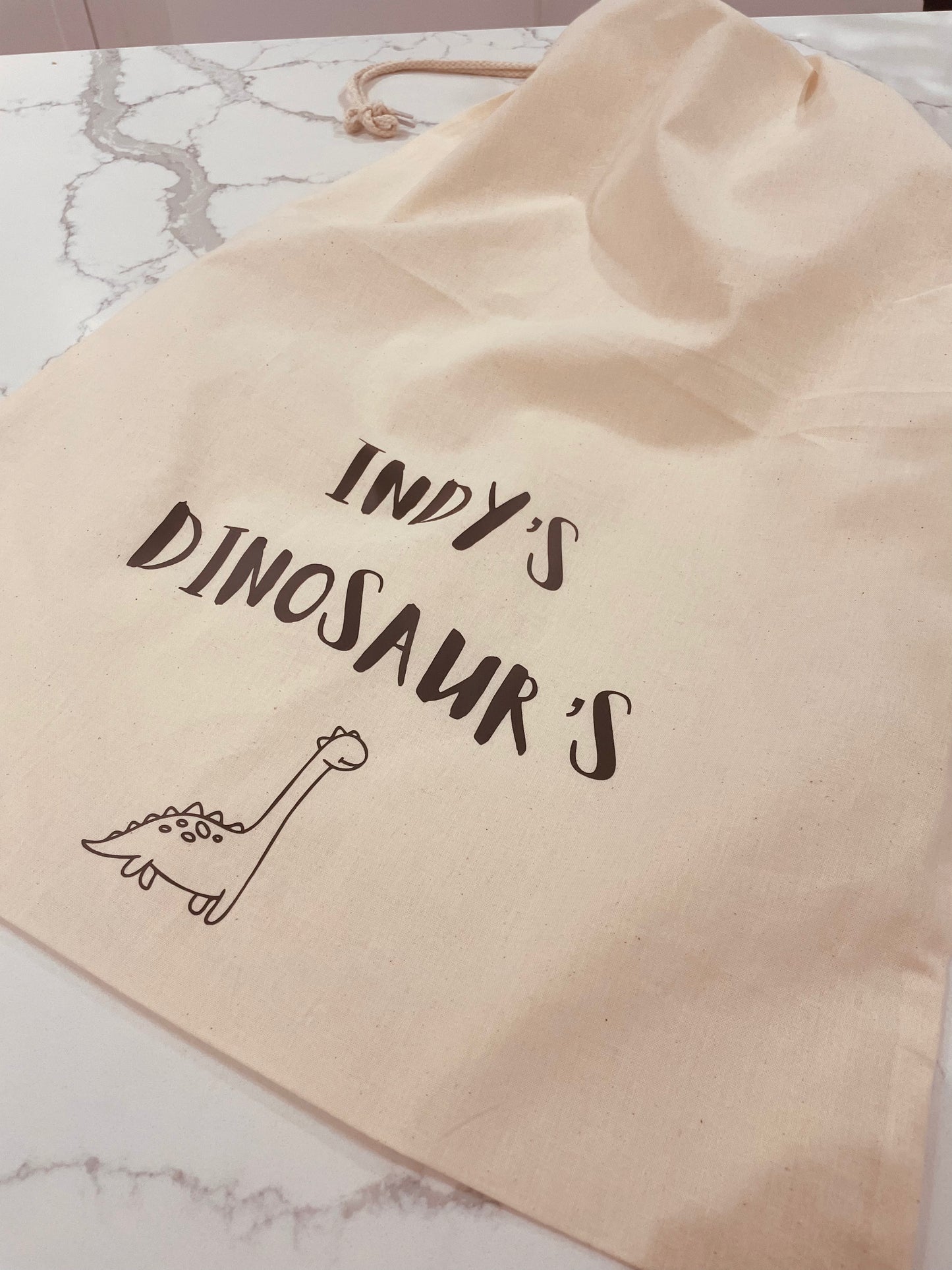 cottom drawstring bag with custom quote