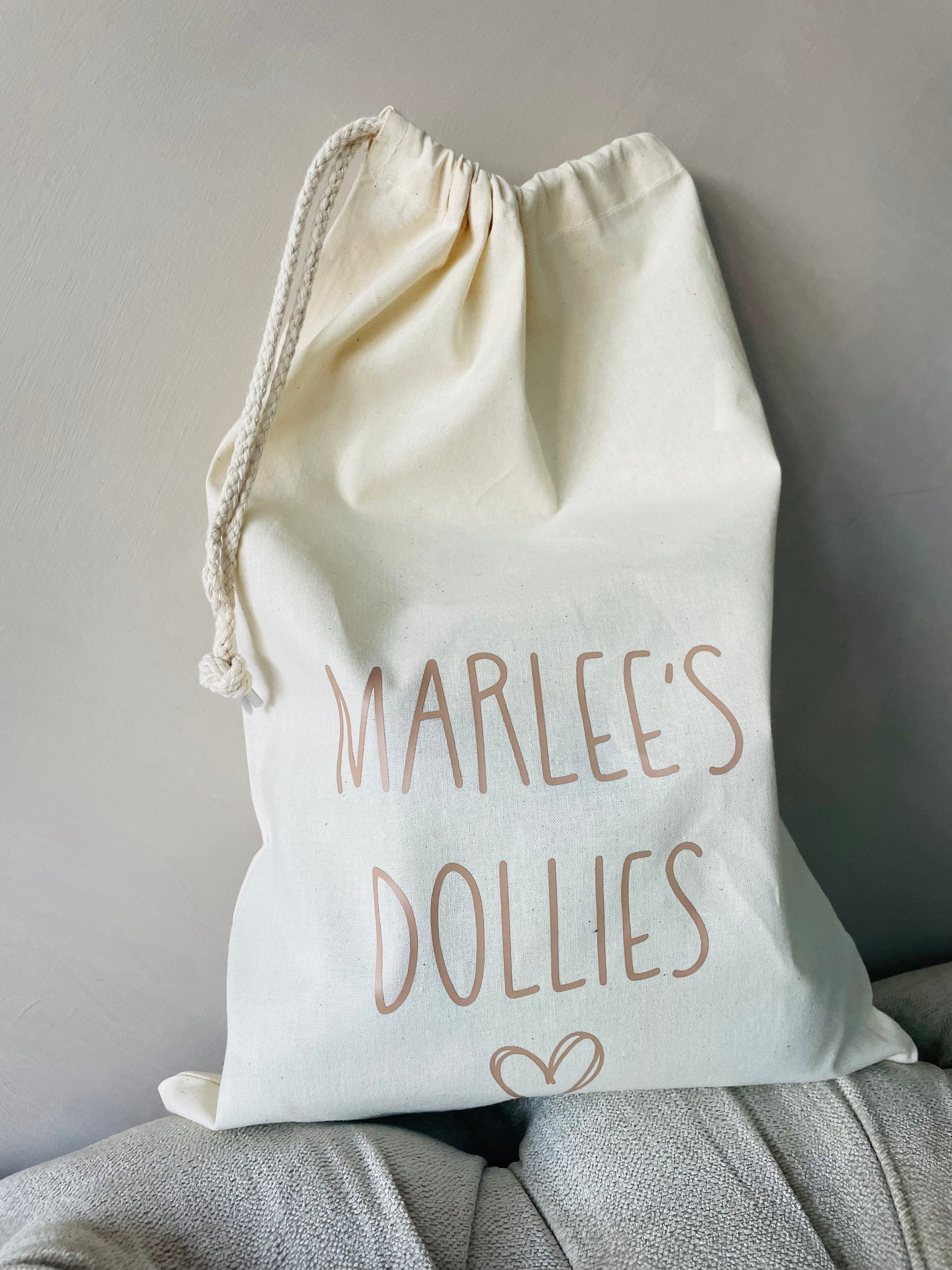 cottom drawstring bag with custom quote